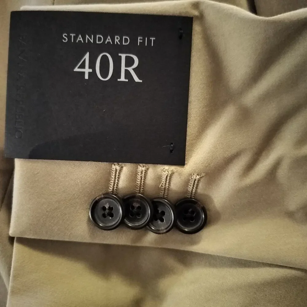 NEW Banana Republic 40R 40 Standard Fit Jacket Blazer Acorn Khaki Tan 542192